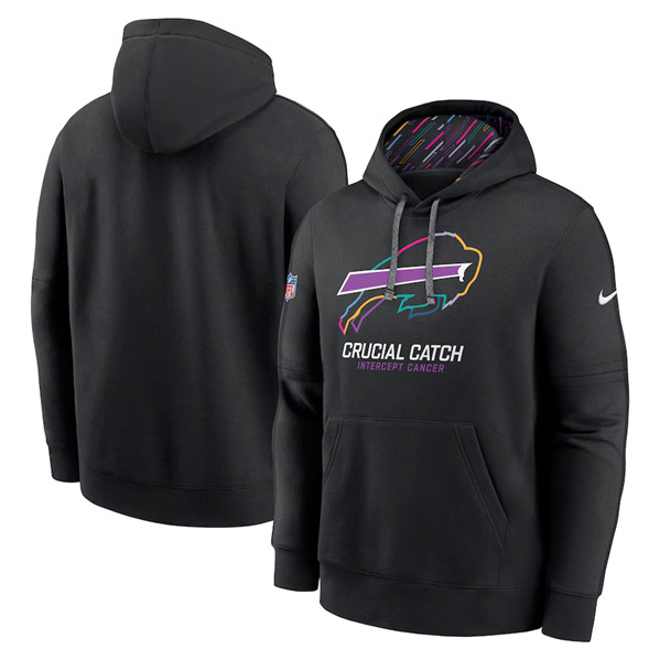 Buffalo Bills Black 2024 Crucial Catch Club Pullover Hoodie - Zenithce