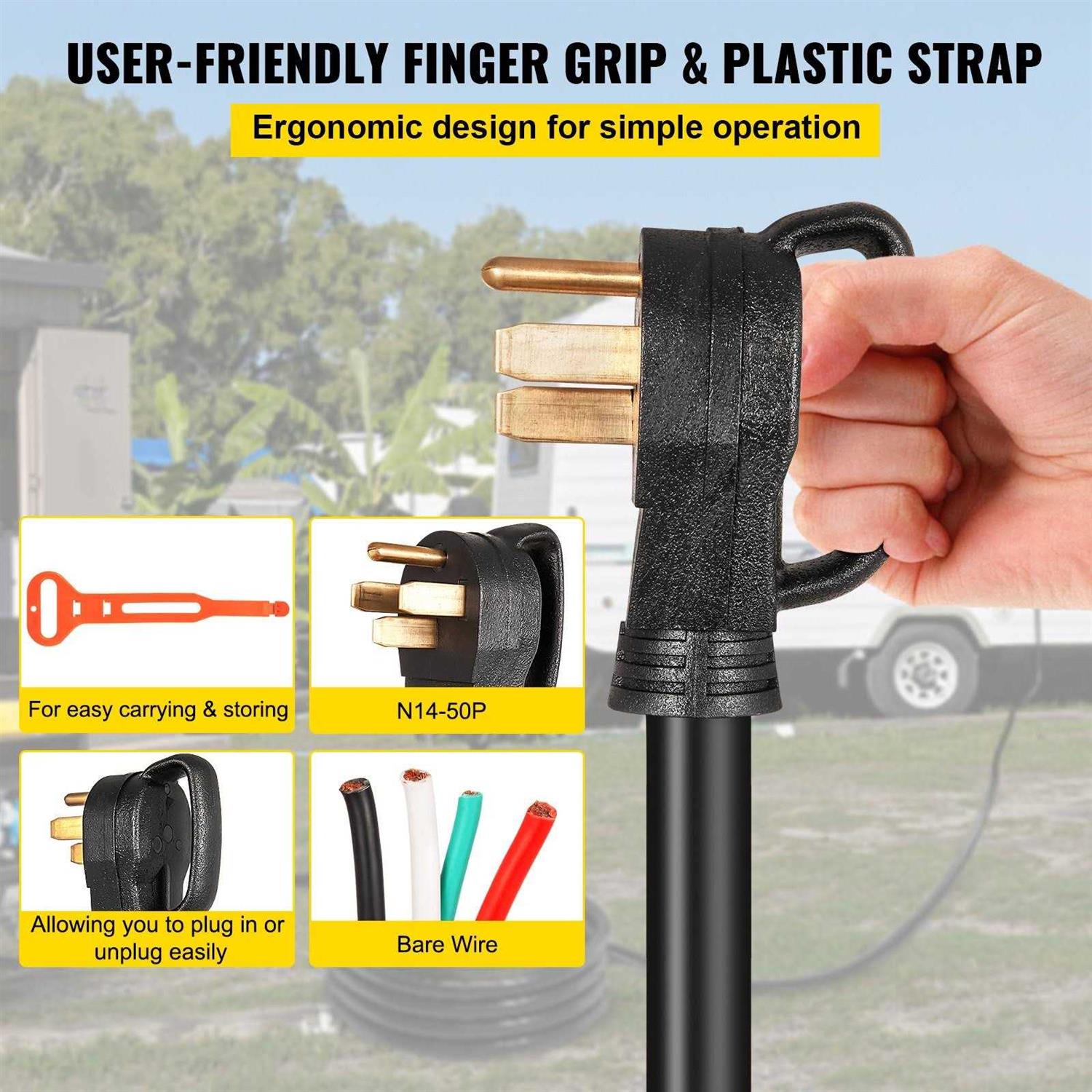 VEVOR Generator Extension Cord Generator Cord Listed Generator Power Cord - Zenithce