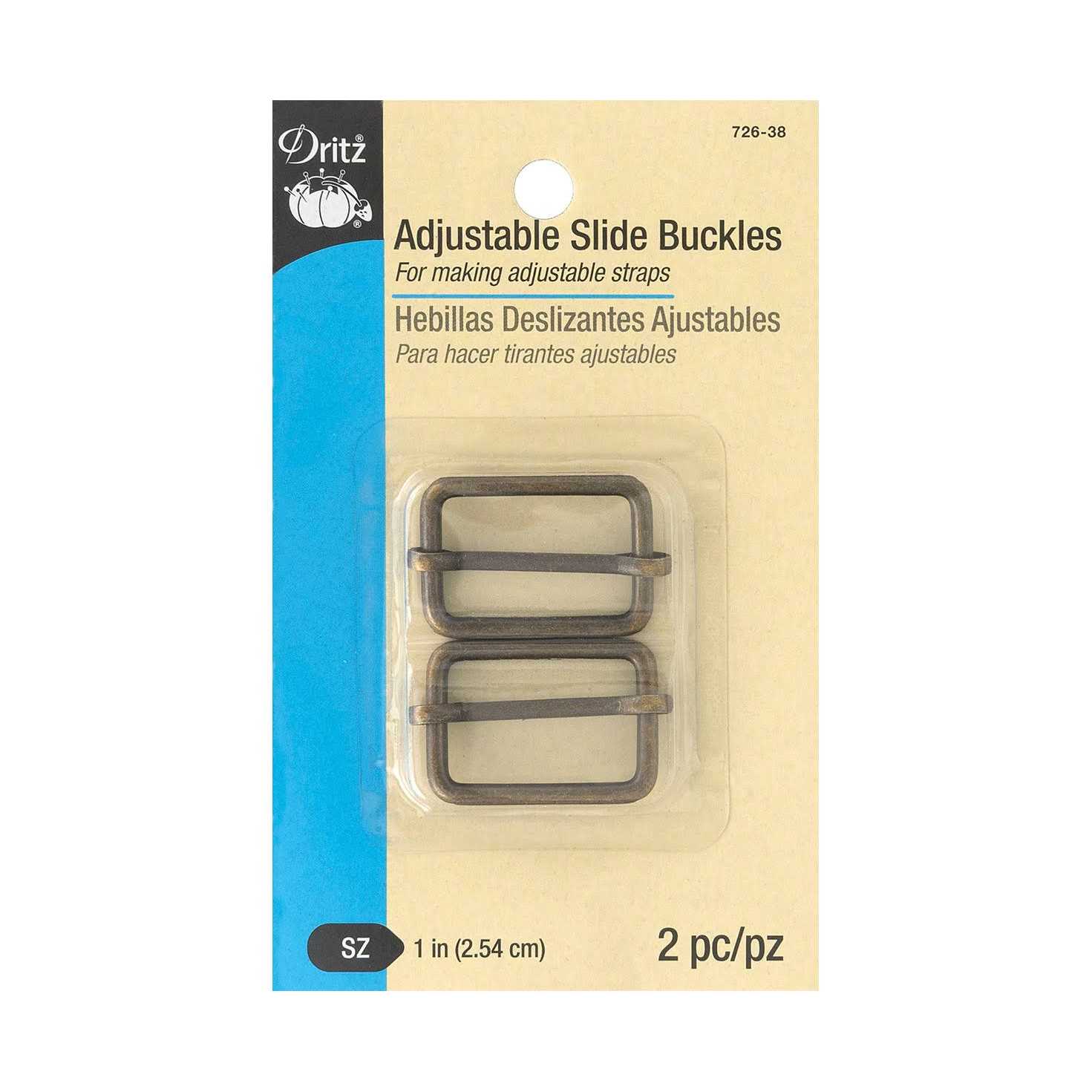 Dritz 88-65 Overall Buckles with No-Sew Buttons - Zenithce