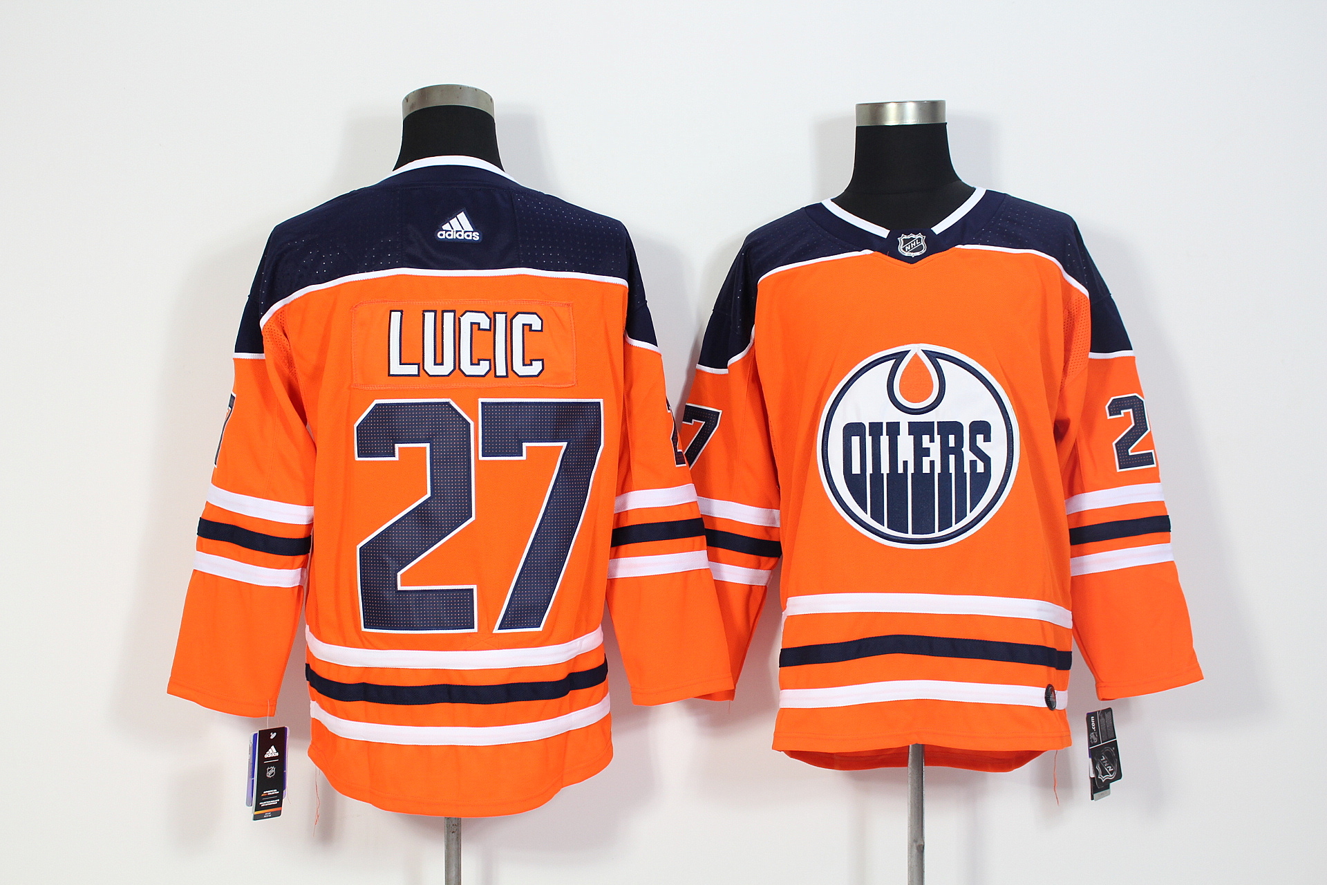 Edmonton Oilers #27 Milan Lucic Orange Stitched Adidas Jersey - Zenithce