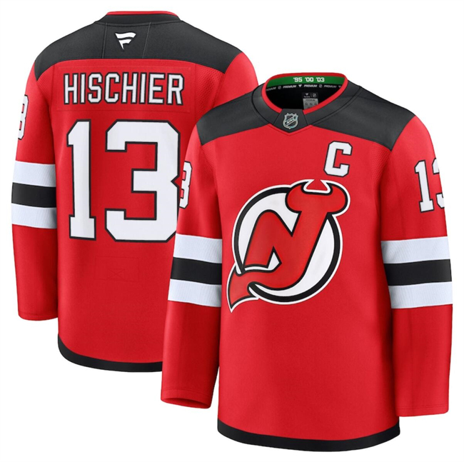 New Jersey Devils #13 Nico Hischier Red 2024-25 Home Stitched Jersey - Zenithce
