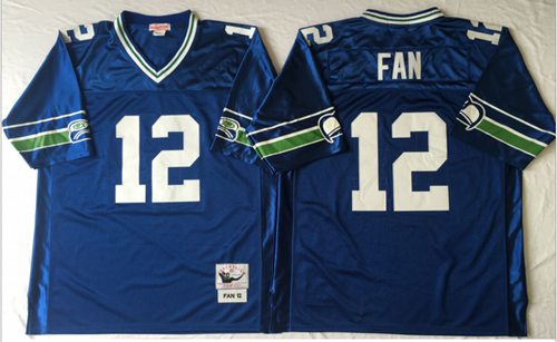 Seattle Seahawks #12 Fan Blue Throwback Stitched Jersey - Zenithce