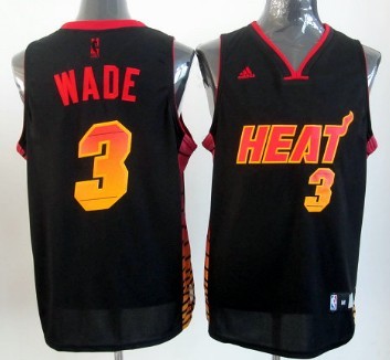 Miami Heat #3 Dwyane Wade 2012 Vibe Black Fashion Jersey - Zenithce