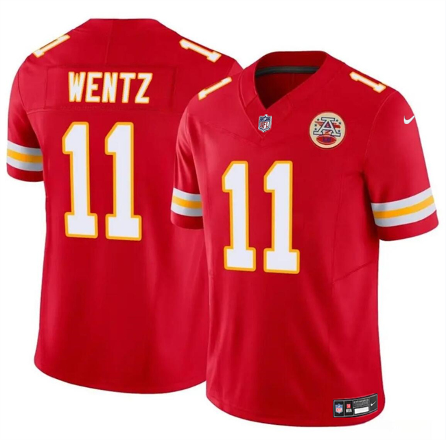 Kansas City Chiefs #11 Carson Wentz Red 2023 F.U.S.E Vapor Untouchable Limited Stitched Jersey - Zenithce