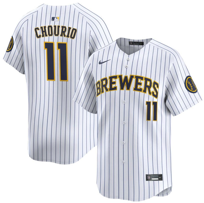 Milwaukee Brewers #11 Jackson Chourio White 2024 Alternate Limited Stitched Jersey - Zenithce