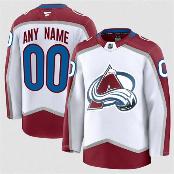 Colorado Avalanche Custom White 2024-25 Away Stitched Jersey - Zenithce