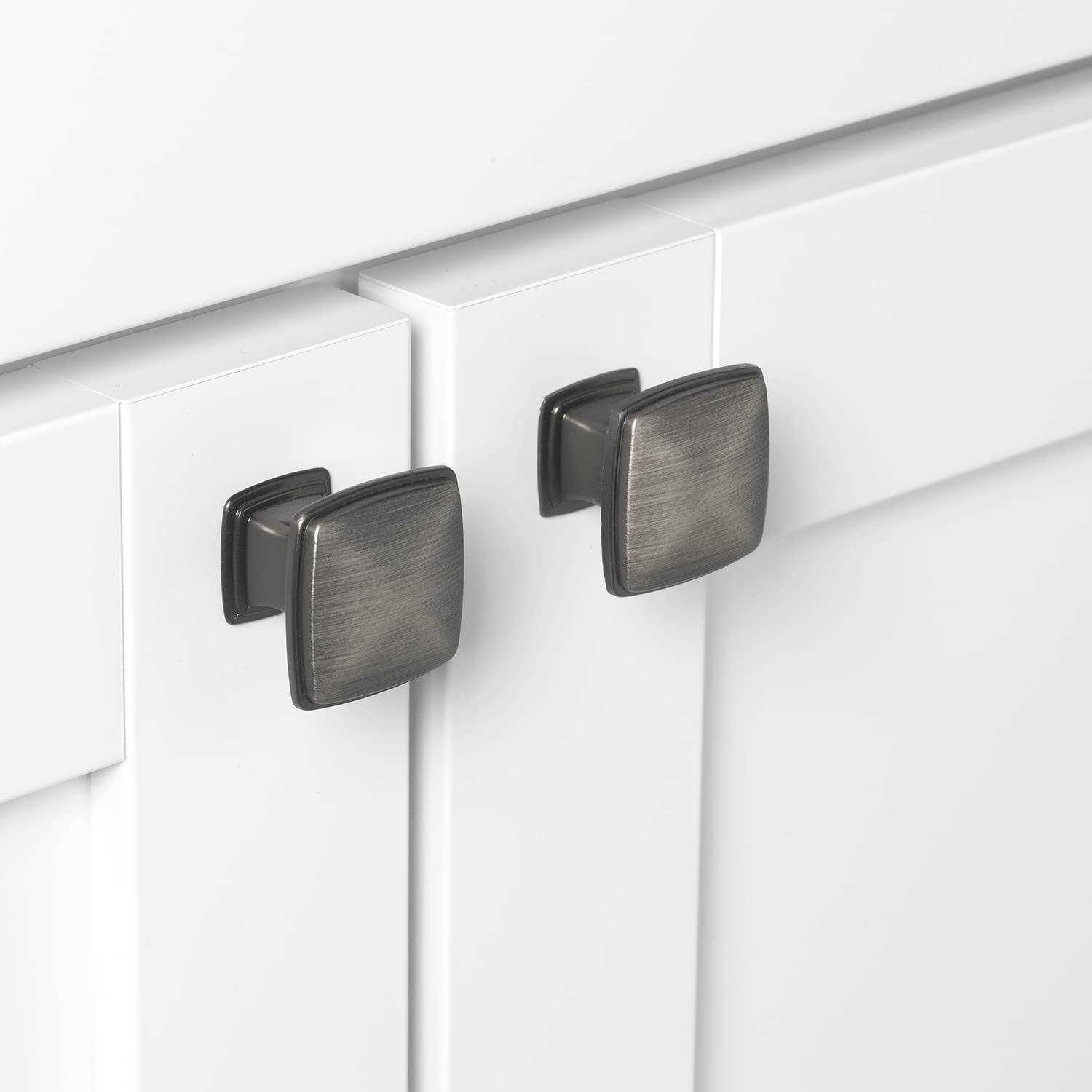 GlideRite 1-1/4 Square Deco Cabinet Knobs - Zenithce