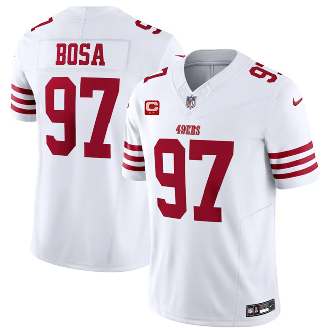 San Francisco 49ers #97 Nick Bosa White 2023 F.U.S.E. With 1-Star C Patch Vapor Untouchable Limited Stitched Jersey - Zenithce