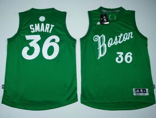 Boston Celtics #36 Marcus Smart adidas Green 2016 Christmas Day Stitched Swingman Jersey - Zenithce