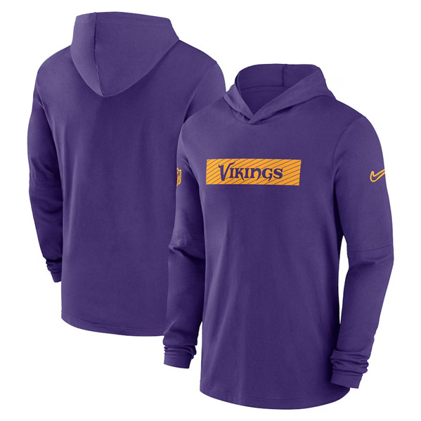 Minnesota Vikings Purple Sideline Performance Hoodie - Zenithce