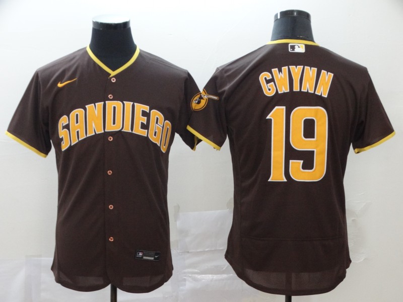 San Diego Padres #19 Tony Gwynn Coffee Flex Base Stitched Jersey - Zenithce