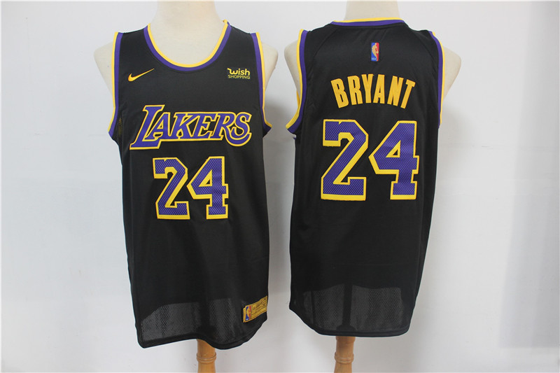 Los Angeles Lakers #24 Kobe Bryant Black Swingman 2021 Earned Edition Stitched Jersey With NEW Sponsor Logo - Zenithce