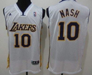Los Angeles Lakers #10 Steve Nash White Swingman Jersey - Zenithce