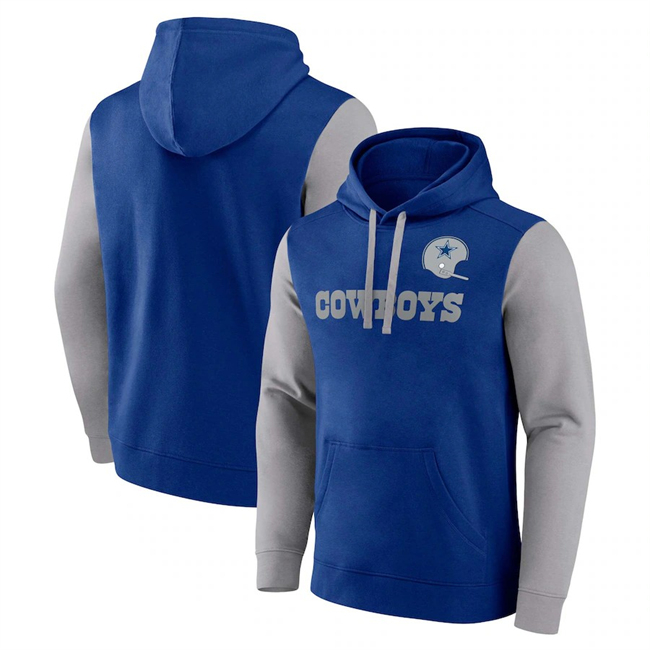 Dallas Cowboys Blue Gray Fleece Pullover Hoodie - Zenithce