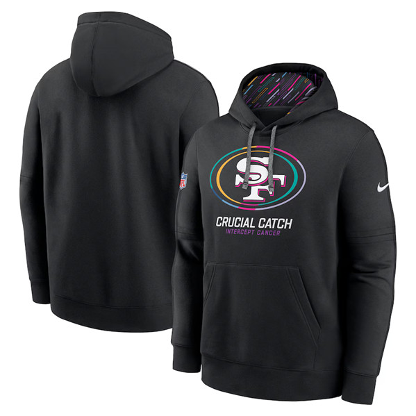San Francisco 49ers Black 2024 Crucial Catch Club Pullover Hoodie - Zenithce