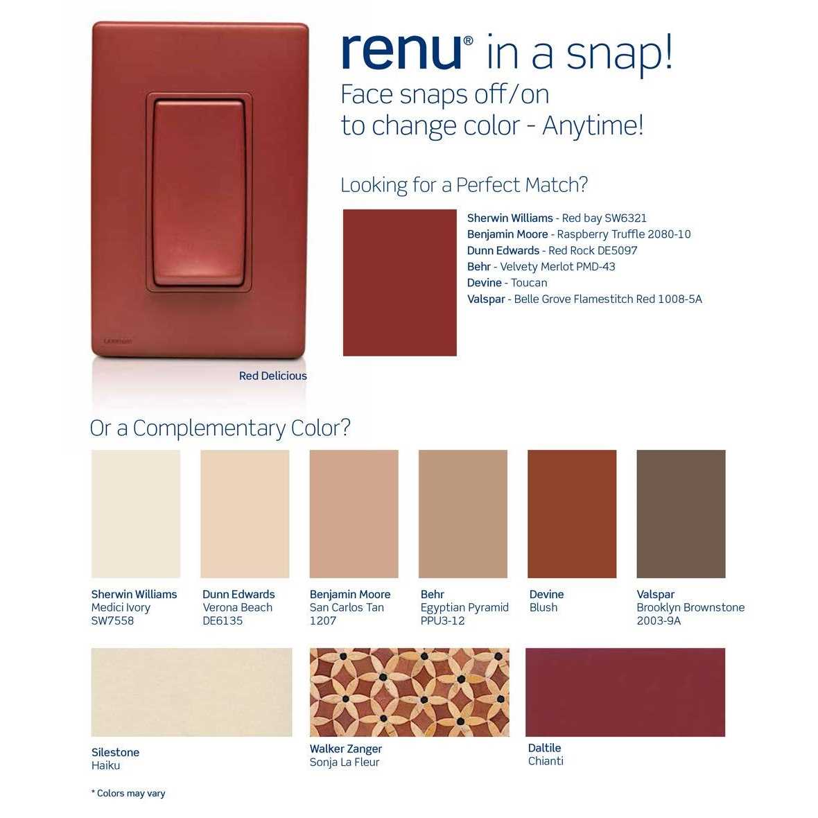 Leviton REWP1 Renu 1-Gang Screwless Snap-On Wallplate - Zenithce