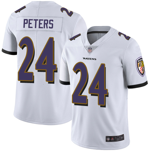 Baltimore Ravens #24 Marcus Peters White Vapor Untouchable Stitched Jersey - Zenithce