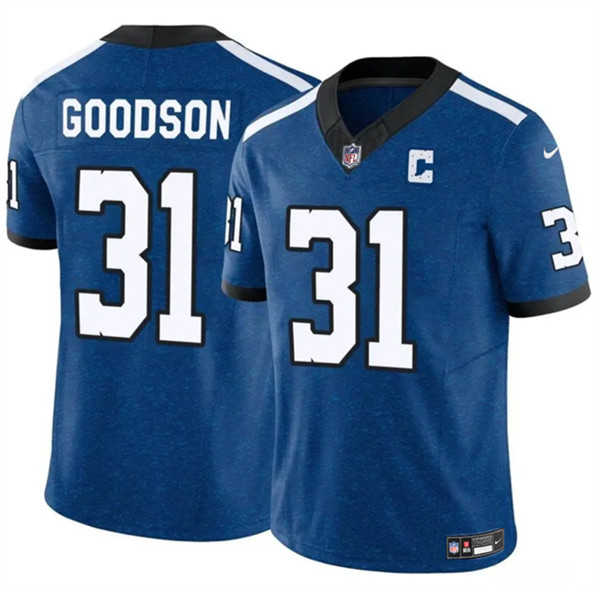 Indianapolis Colts #31 Tyler Goodson Blue 2024 F.U.S.E. Throwback Vapor Limited Stitched Jersey - Zenithce