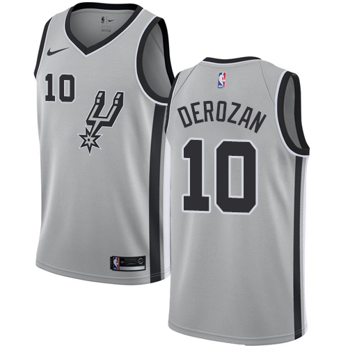 San Antonio Spurs #10 DeMar DeRozan Silver Swingman Statement Edition Jersey - Zenithce