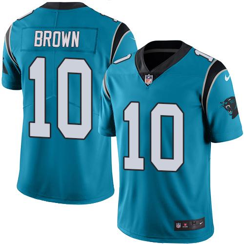 Panthers #10 Corey Brown Blue Stitched Limited Rush Nike Jersey - Zenithce