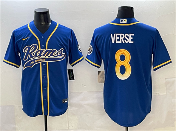 Los Angeles Rams #8 Jared Verse Royal Cool Base Stitched Jersey - Zenithce