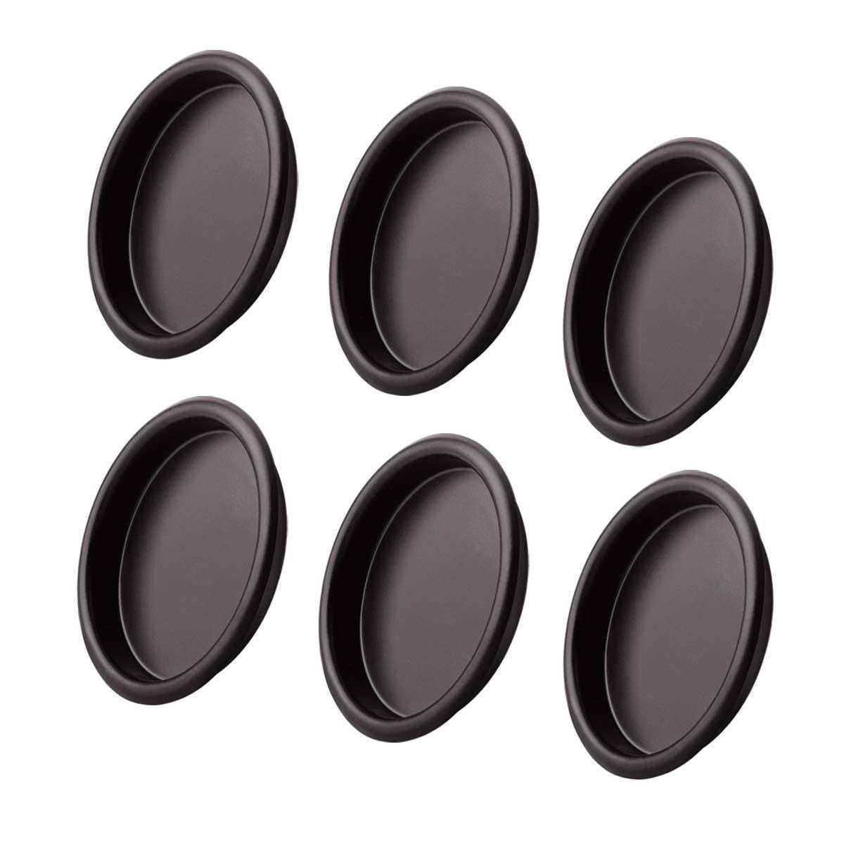 kovosch 8 pack Closet Door Finger Pull black 2-1/8a round sliding Closet Finger Door - Zenithce