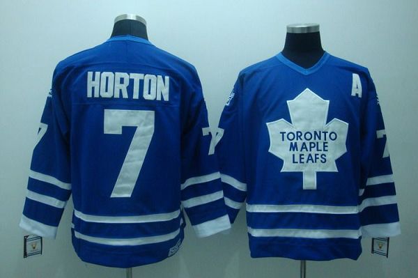 Maple Leafs #7 Tim Horton Stitched Blue CCM Throwback Jersey - Zenithce