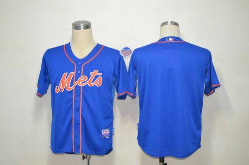 Mets Blank Blue Alternate Home Cool Base Stitched Jersey - Zenithce