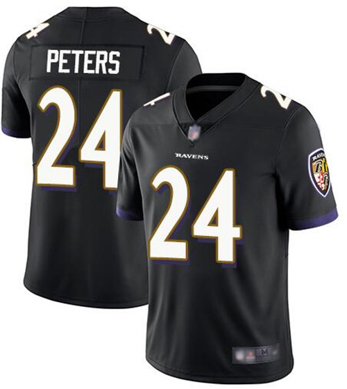 Baltimore Ravens #24 Marcus Peters Black Vapor Untouchable Jersey - Zenithce