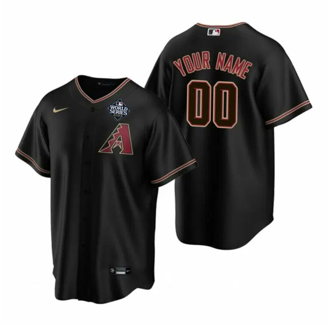 Arizona Diamondbacks Custom Black 2023 World Series Cool Base Stitched Jersey - Zenithce