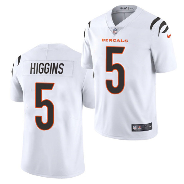 Cincinnati Bengals #5 Tee Higgins White Vapor Untouchable Limited Stitched Jersey - Zenithce
