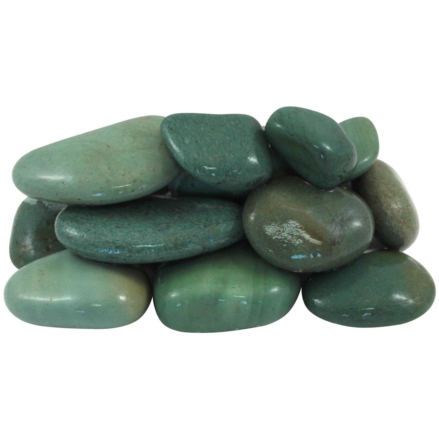 Rain Forest Beach Pebbles, 20 lb., Tahiti Green, 1-3 in. - Zenithce