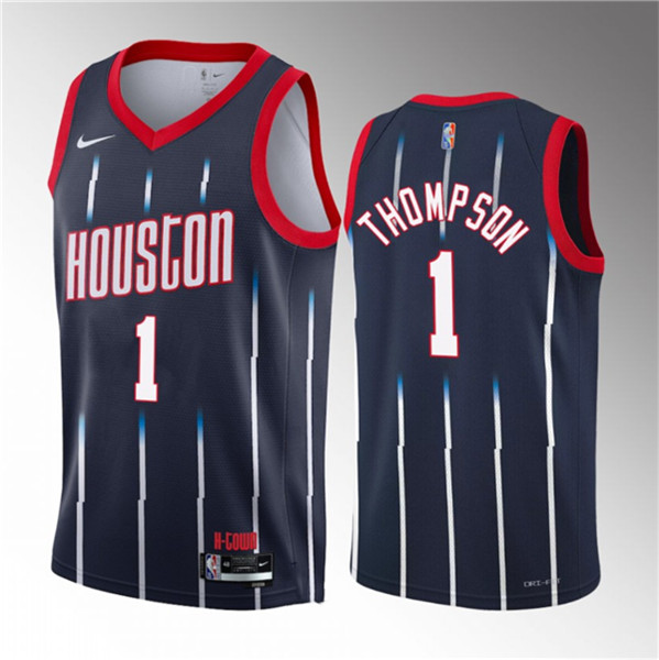 Houston Rockets #1 Amen Thompson Navy 2023 Draft City Edition Stitched Jersey - Zenithce