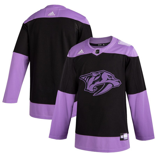 Nashville Predators Adidas Black Hockey Fights Cancer Practice Jersey - Zenithce
