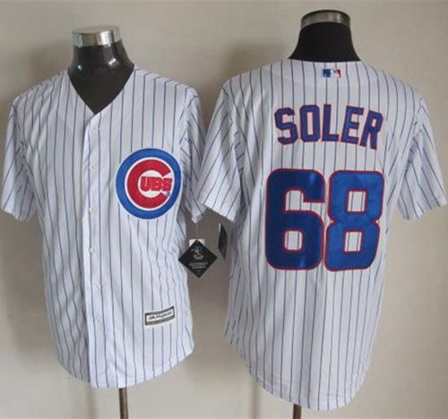 Cubs #68 Jorge Soler White Strip New Cool Base Stitched Jersey - Zenithce
