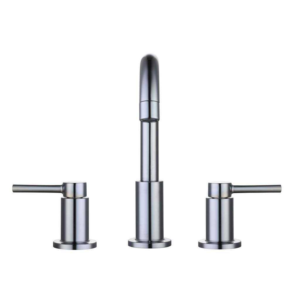 Glacier Bay Dorind 8 in. Widespread 2 Handle High Arc Bathroom Faucet - Zenithce