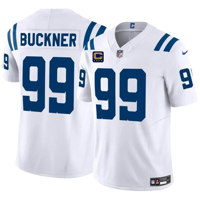 Indianapolis Colts #99 DeForest Buckner White 2024 F.U.S.E. With 4-Star C Patch Vapor Limited Stitched Jersey - Zenithce