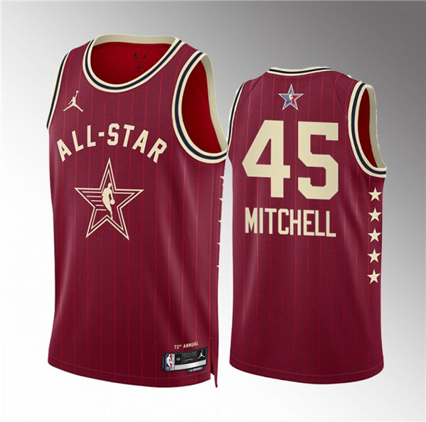2024 All-Star #45 Donovan Mitchell Crimson Stitched Jersey - Zenithce