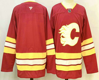 Calgary Flames Blank Red Authentic Jersey - Zenithce