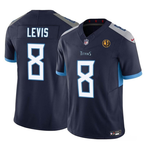 Tennessee Titans #8 Will Levis Navy 2023 F.U.S.E. With John Madden Patch Vapor Limited Stitched Jersey - Zenithce
