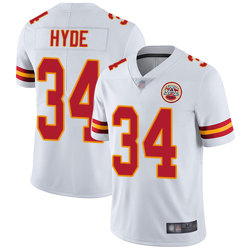 Chiefs #34 Carlos Hyde White Vapor Untouchable Limited Stitched Jersey - Zenithce
