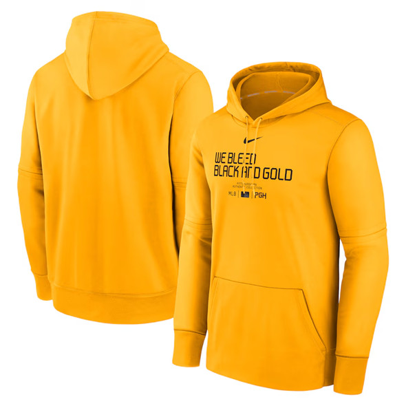 Pittsburgh Pirates Gold Collection City Connect Practice Performance Pullover Hoodie - Zenithce