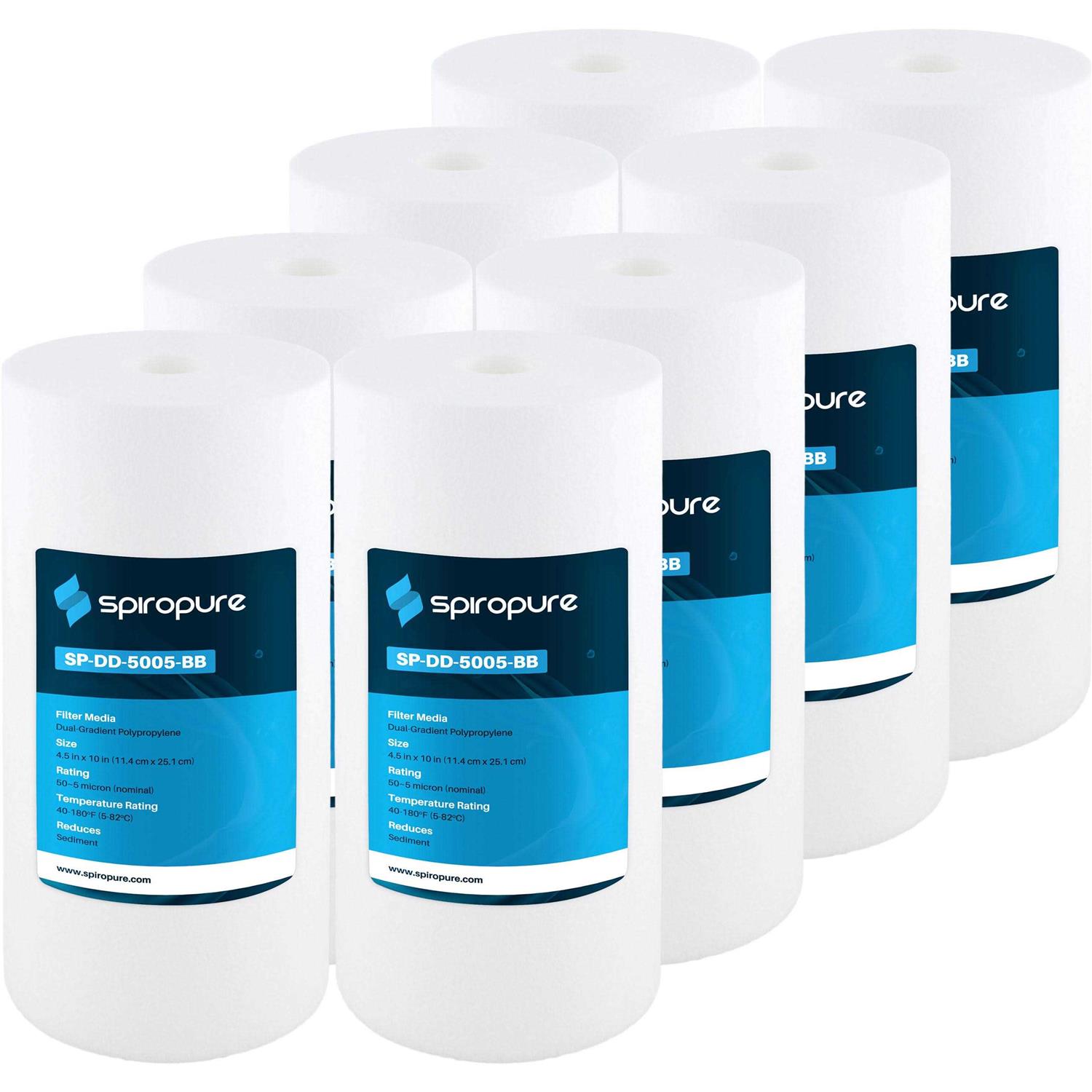 SpiroPure 10 x 2.5 Inch 5 Micron Melt-Blown Polypropylene Filter - Zenithce