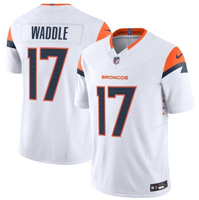 Denver Broncos #17 Jaylen Waddle White 2026 F.U.S.E. Vapor Limited Stitched Jersey - Zenithce