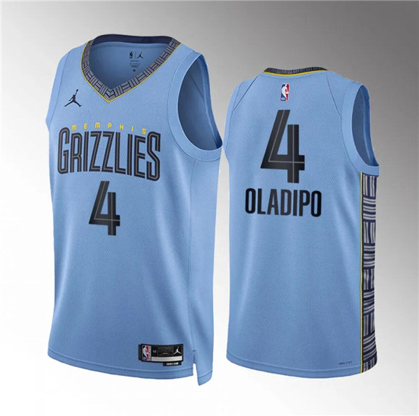 Memphis Grizzlies #4 Victor Oladipo Blue Statement Edition Stitched Jersey - Zenithce