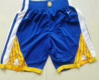 Golden State Warriors Blue 2017-2018 Authentic Stitched Shorts - Zenithce