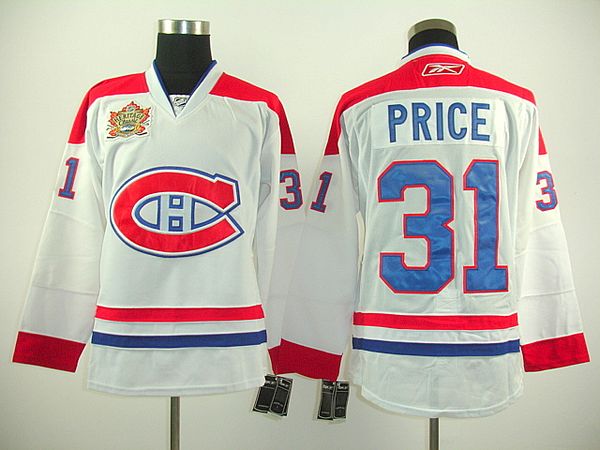 Canadiens #31 Carey Price Stitched White Heritage Classic Style Jersey - Zenithce