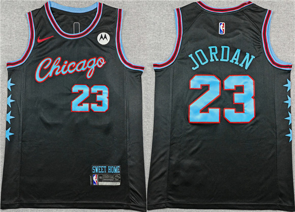 Chicago Bulls #23 Michael Jordan Black 2025-26 City Edition Stitched Jersey - Zenithce