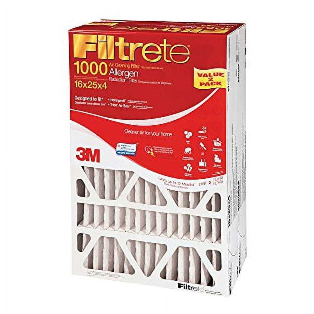 Filtrete 16-in W x 25-in L x 1-in 14 MERV 2500 Smart Premium Allergen and Ultrafine Particle Electrostatic Pleated Air Filter S-EAX01DC-6 - Zenithce
