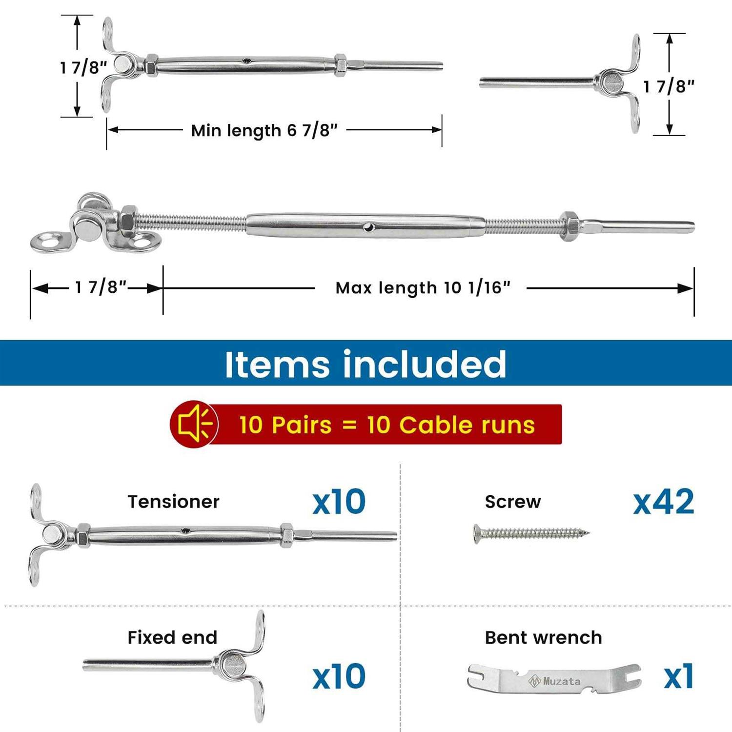Muzata Bar Foot Rail Kit Undercounter Mount Hardware and Tubing Complete Kit 2” OD - Zenithce